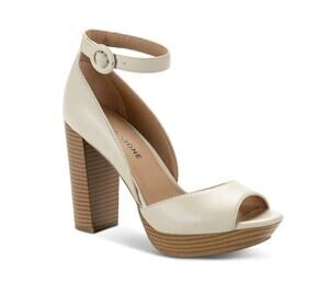 Sun + Stone Block Heel Platform Pumps / NEW / Size 11